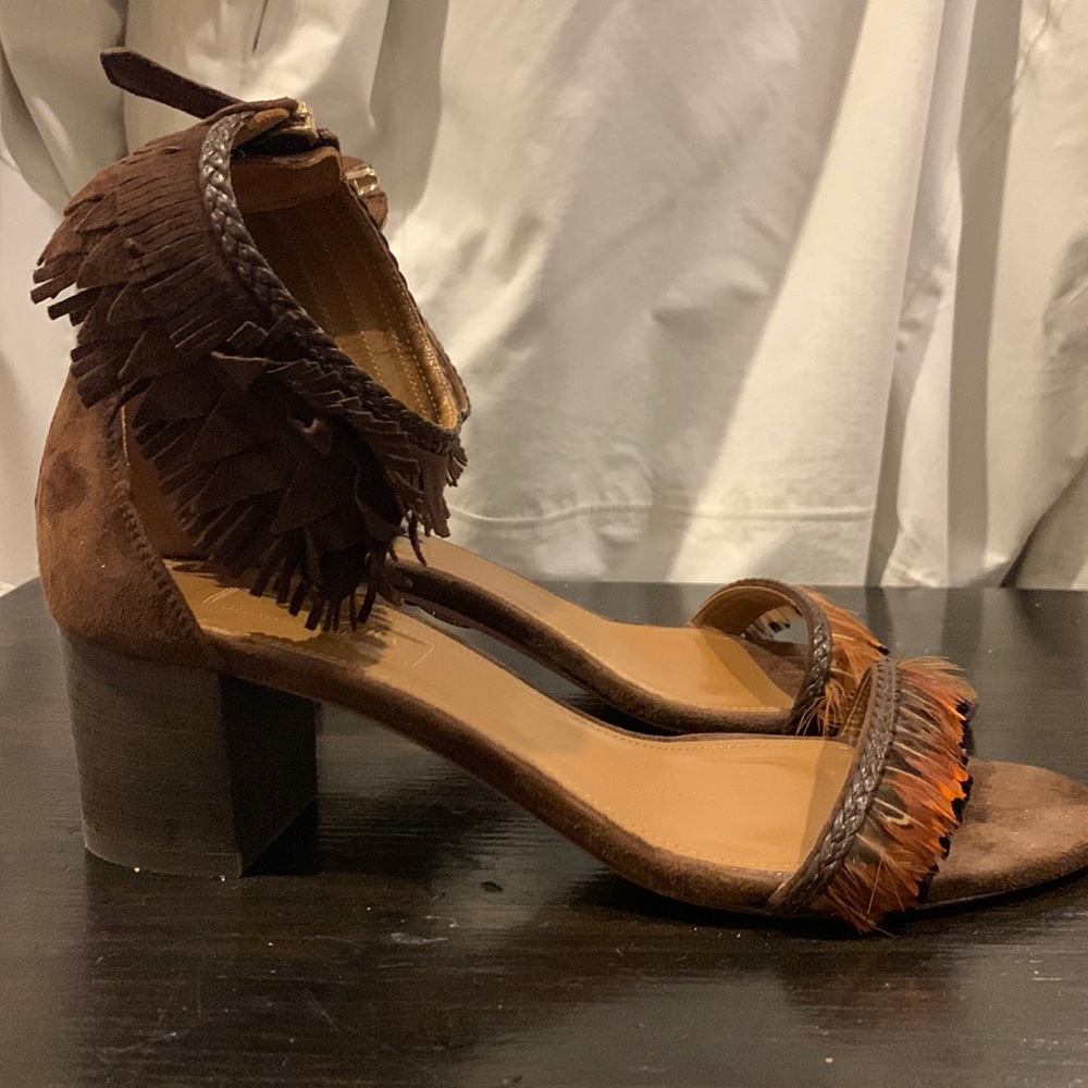 Aquazzura Firenze chunky fringe heel